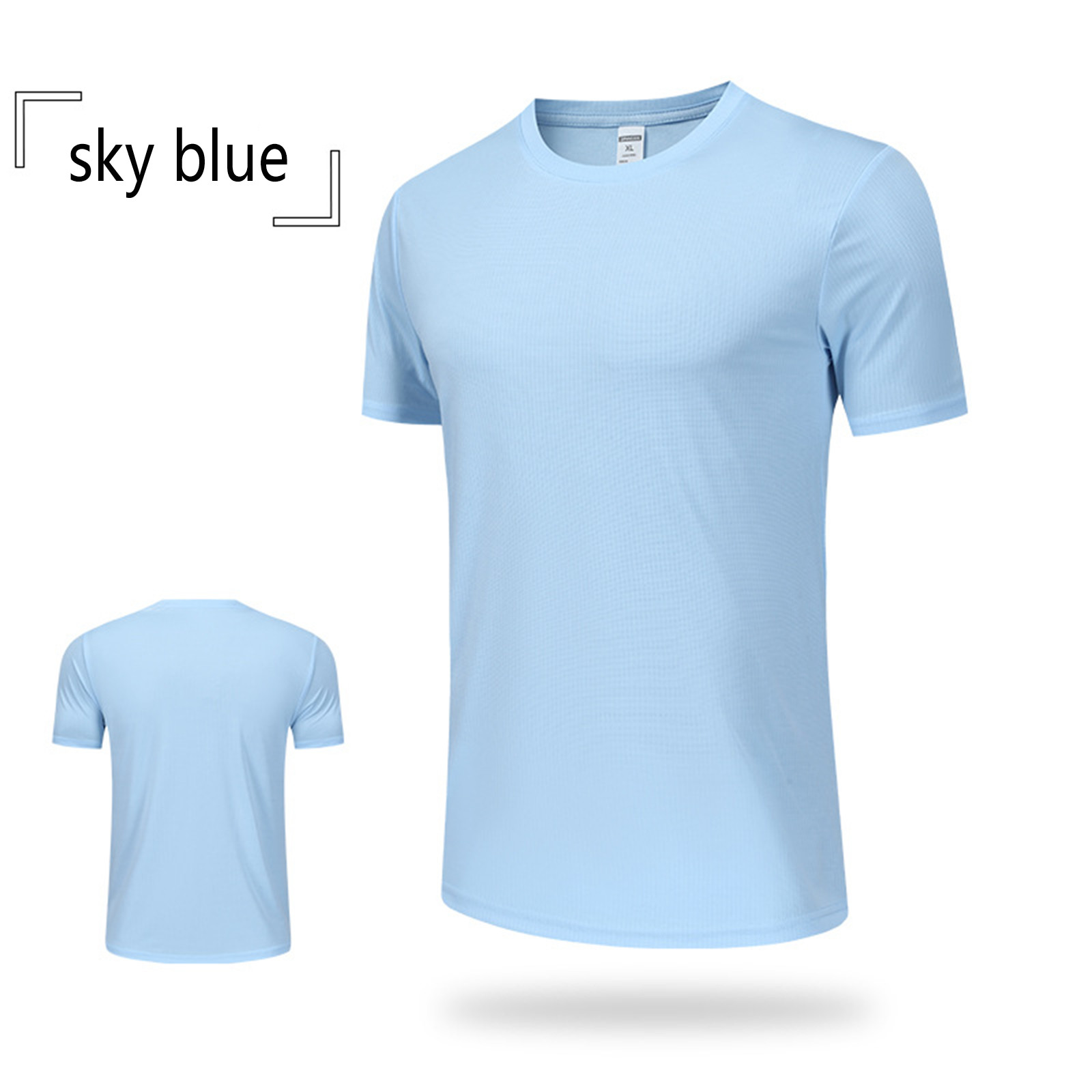 thumbnail image 2 of Camisa deportiva de manga corta y cuello redondo para hombre: poliéster ligero, para actividades al aire libre/senderismo/correr, ajuste cómodo (S-XXXL), 2 of 4